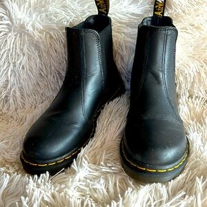 Dr. Marten’s black leather Chelsea boots
